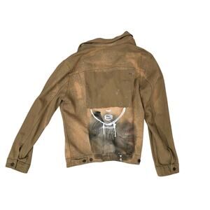 Levi's Men's Trucker Jacket Large Tan with Design on Back